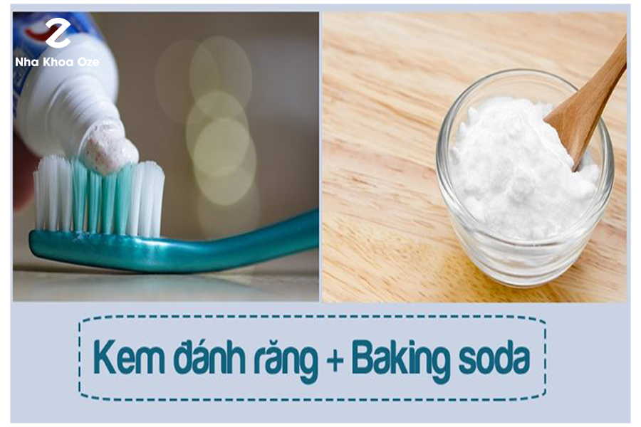 Baking soda làm trắng răng khi kết hợp với kem đánh răng