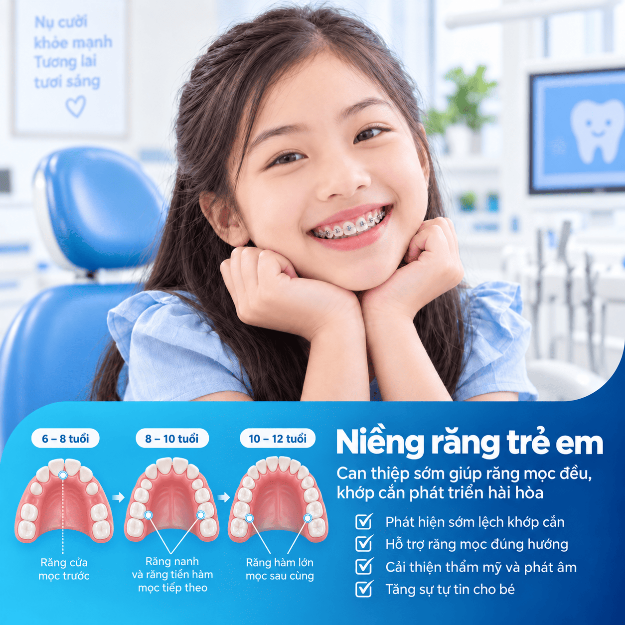 Độ tuổi vàng niềng răng trẻ em